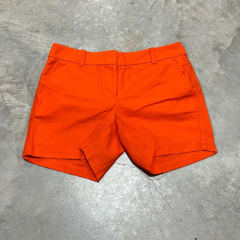 j.Crew orange zip front shorts / Size 2 / Q-63